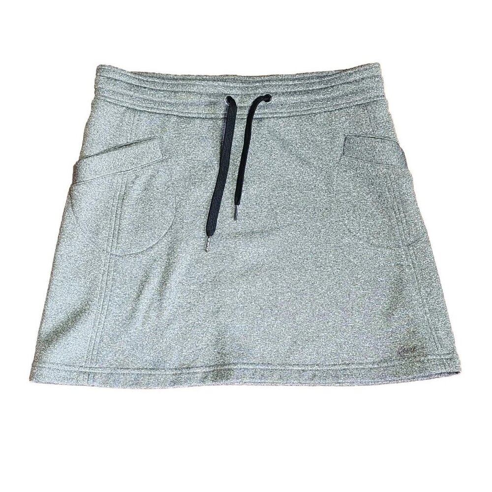 Kavu Skirt Womens Size XS Solid‎ All Grey Gray Pull On Drawstring with Pockets